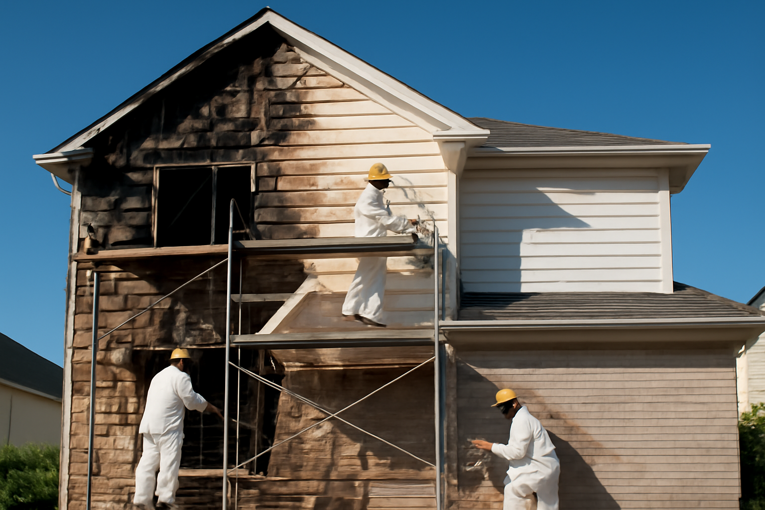 Fire damage restoration service